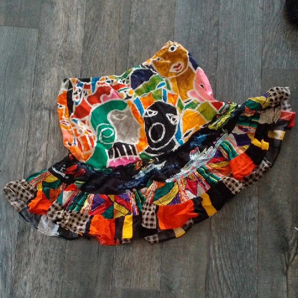 Vintage Jams World Multicolor Patchwork Skirt